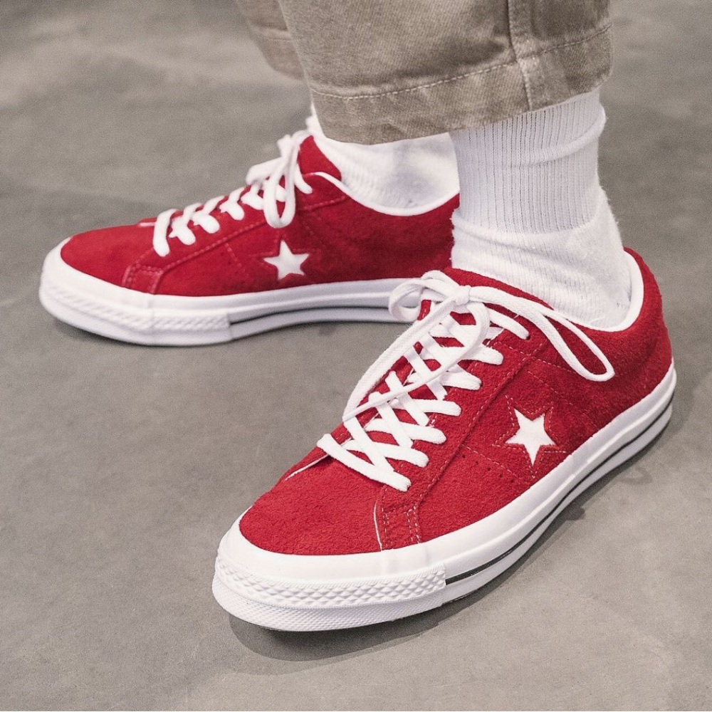Converse Red and White Sneakers